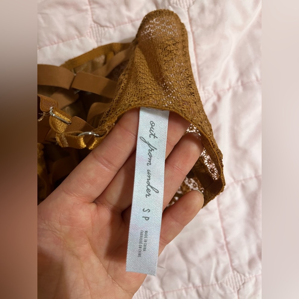 NEW Urban Outfitters small brown corset / bralette top - Picture 3 of 3